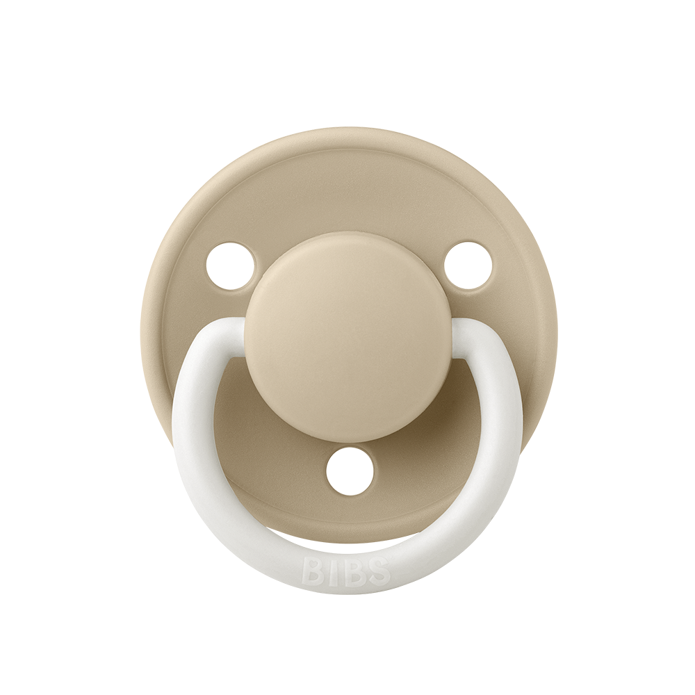 BIBS De Lux Silicone Pacifiers | One Size | Personalised Vanilla Night Glow - Personalisable Baby Products Sold and Personalised by JustBørn