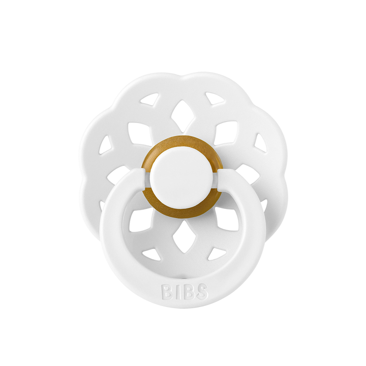 BIBS Boheme Natural Rubber Latex Pacifiers | Personalised White - Personalisable Baby Products Sold and Personalised by JustBørn