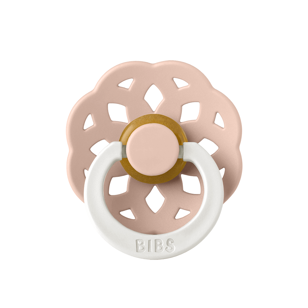 BIBS Boheme Natural Rubber Latex Pacifiers | Personalised Blush Night Glow - Personalisable Baby Products Sold and Personalised by JustBørn