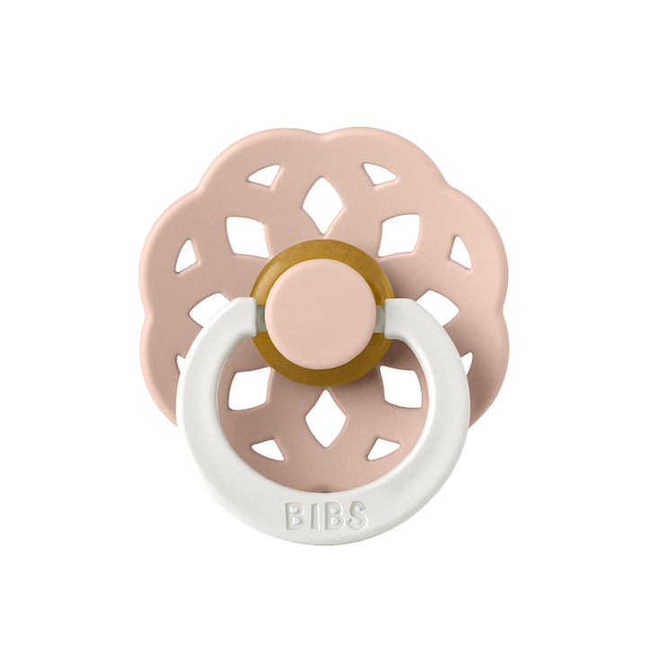 BIBS Boheme Natural Rubber Latex Pacifiers | Personalised Blush Night Glow - Personalisable Baby Products Sold and Personalised by JustBørn