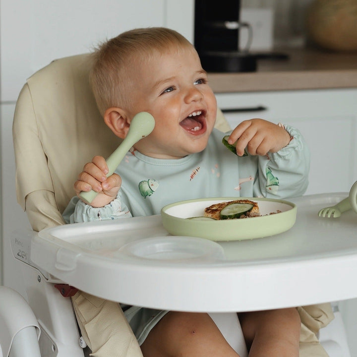 JBØRN Long Sleeve Baby Feeding Bib with Personalised Travel Bag - Personalisable Baby Products Sold and Personalised by JustBørn