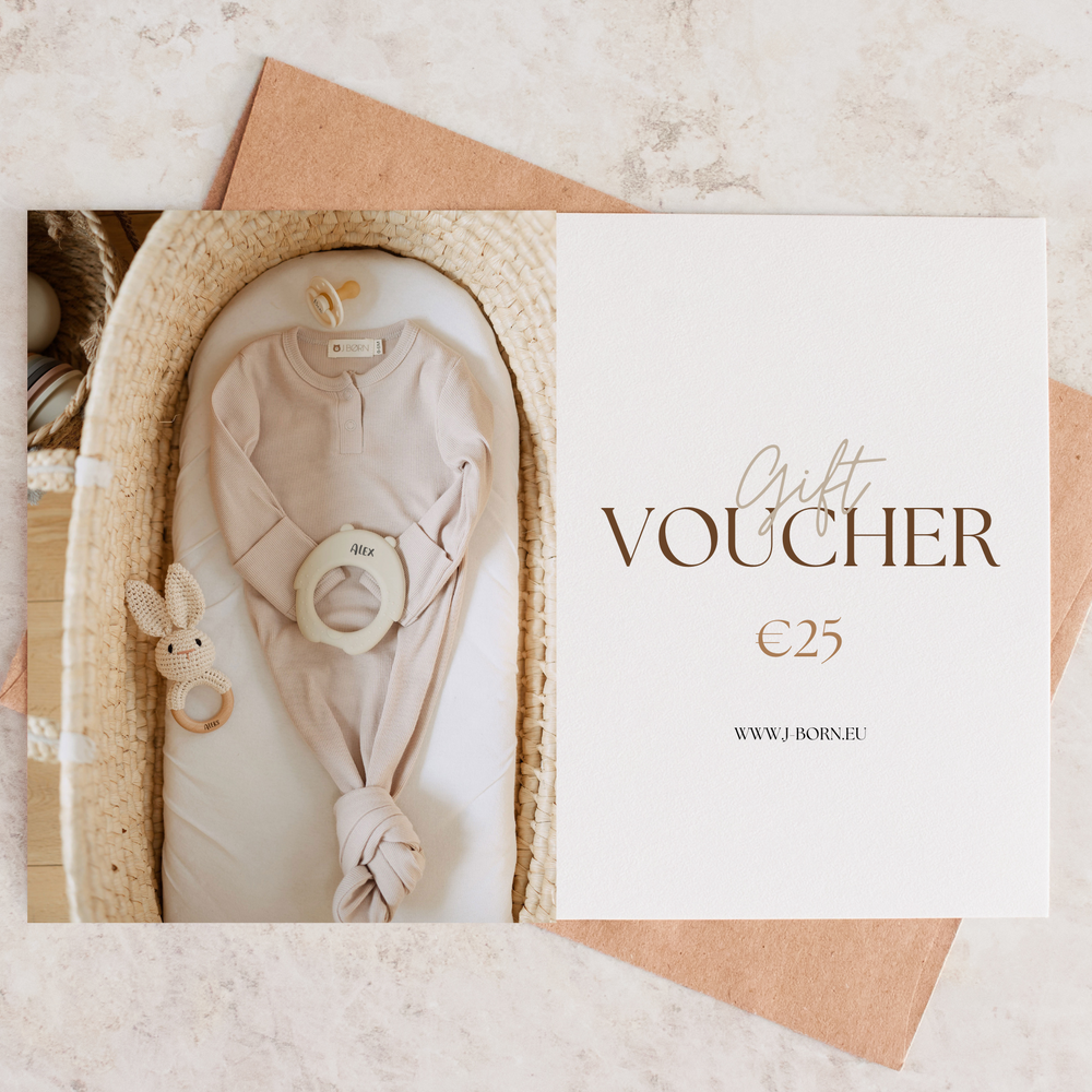 JBØRN Baby Products Gift Card €25.00 - Personalisable Baby Products Sold and Personalised by JustBørn