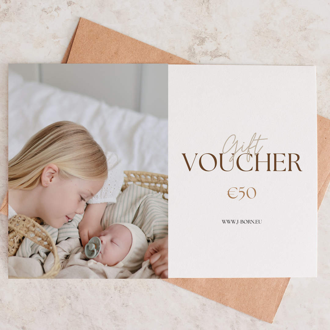 JBØRN Baby Products Gift Card €50.00 - Personalisable Baby Products Sold and Personalised by JustBørn