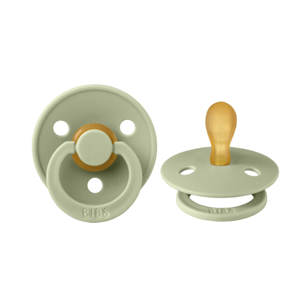 BIBS Colour Symmetrical Natural Rubber Latex Pacifier | Personalised Sage - Personalisable Baby Products Sold and Personalised by JustBørn
