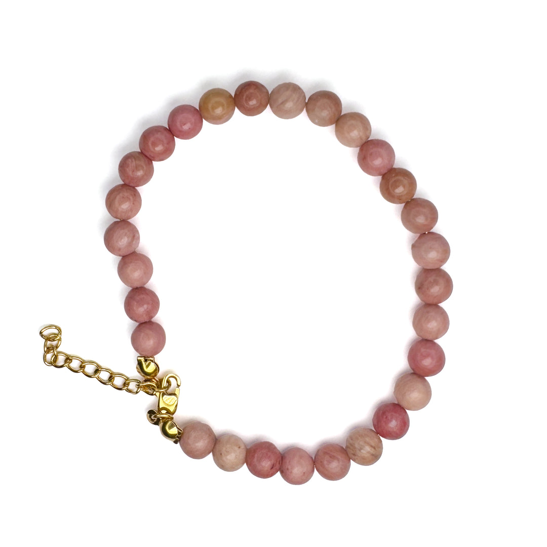 JBØRN Beads Bracelet with Personalised Pendant Dusty Rose - Personalisable Baby Products Sold and Personalised by JustBørn