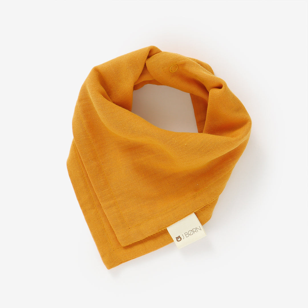 JBØRN Organic Cotton Muslin Double Layered Baby Bib | Personalisable Muslin Apricot - Personalisable Baby Products Sold and Personalised by JustBørn