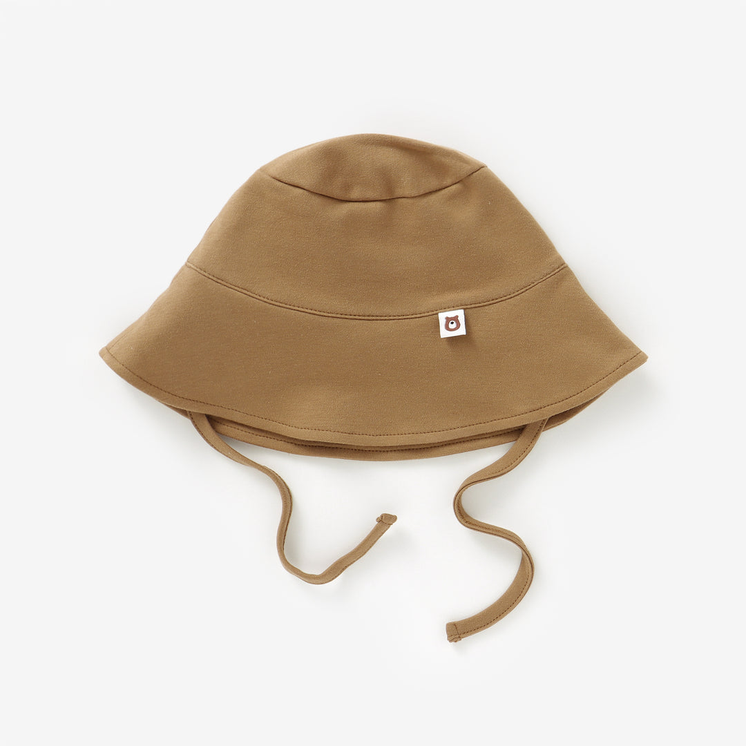 JBØRN Organic Cotton Baby Sun Hat 2-4 years Cappuccino - Personalisable Baby Products Sold and Personalised by JustBørn