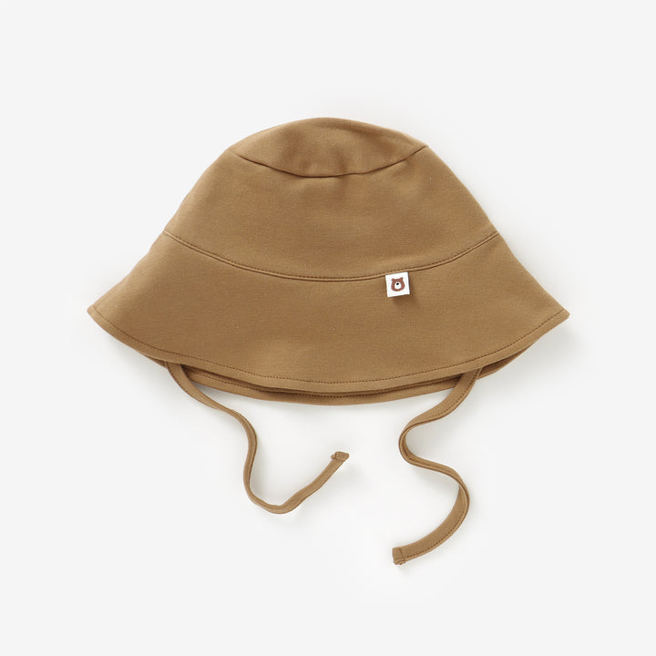 JBØRN Organic Cotton Baby Sun Hat 2-4 years Cappuccino - Personalisable Baby Products Sold and Personalised by JustBørn