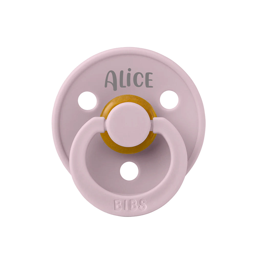 BIBS Colour Natural Rubber Latex Pacifiers | Personalised Dusky Lilac - Personalisable Baby Products Sold and Personalised by JustBørn