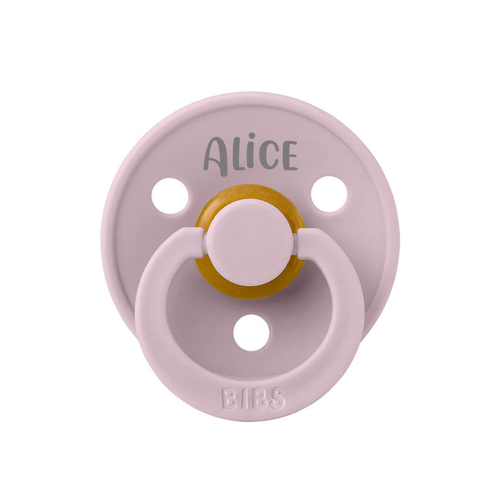 BIBS Colour Natural Rubber Latex Pacifiers | Personalised Dusky Lilac - Personalisable Baby Products Sold and Personalised by JustBørn