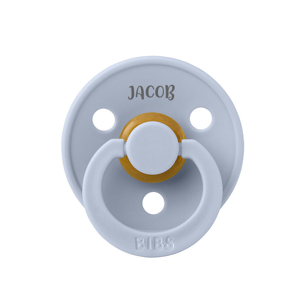 BIBS Colour Natural Rubber Latex Pacifiers | Personalised Baby Blue Night Glow - Personalisable Baby Products Sold and Personalised by JustBørn