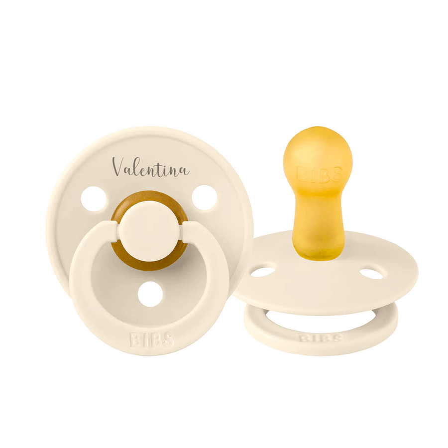 BIBS Colour Natural Rubber Latex Pacifiers | Personalised Ivory No - Personalisable Baby Products Sold and Personalised by JustBørn