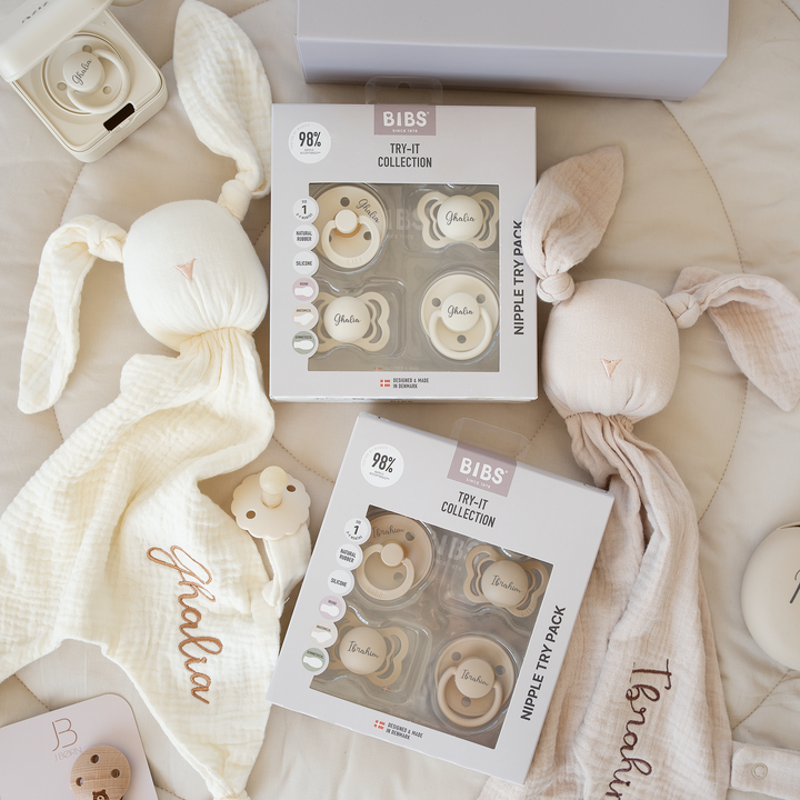 BIBS Pacifiers - Try-It Collection - Personalisable Baby Products Sold and Personalised by JustBørn
