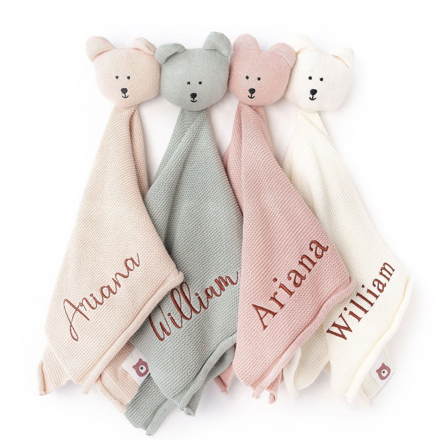 JBØRN Bear Knit Comforter | Personalisable - Personalisable Baby Products Sold and Personalised by JustBørn