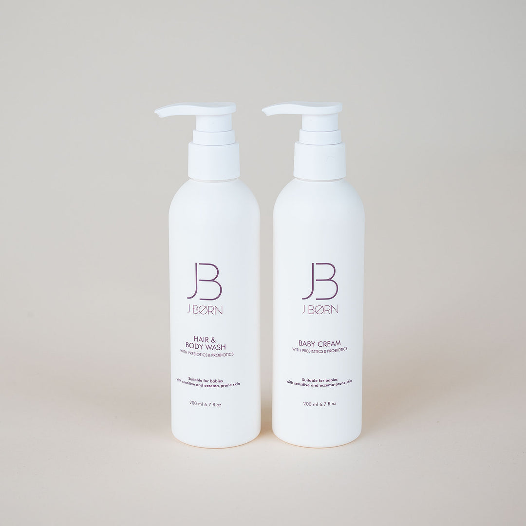 JBØRN Baby Shampoo & Body Wash for Sensitive Skin Baby Hair&Body Wash+Baby Cream (15%OFF) - Personalisable Baby Products Sold and Personalised by JustBørn