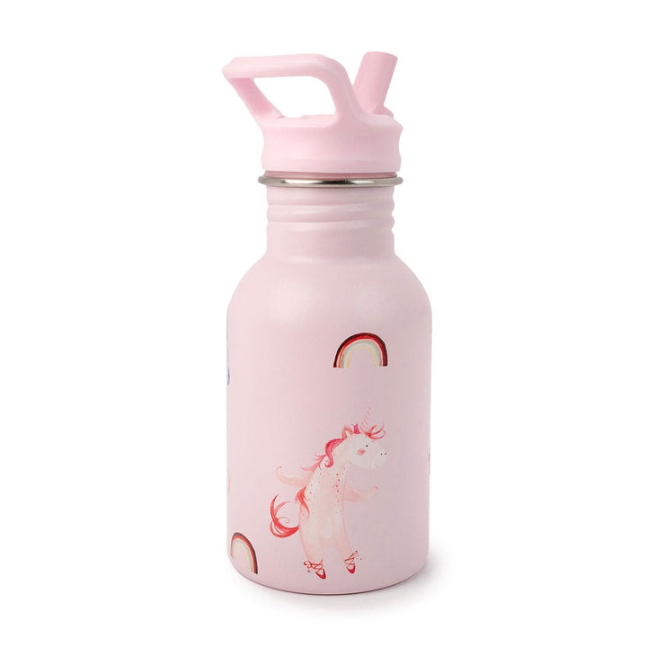 JBØRN Personalised Stainless Steel Kids Water Bottle Unicorns - Personalisable Baby Products Sold and Personalised by JustBørn