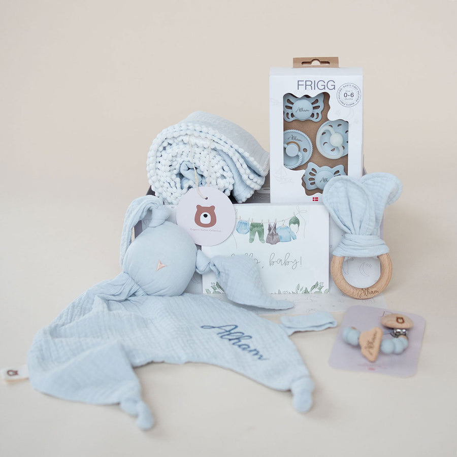 JBØRN Baby Gift Set | Luxury Newborn Muslin Bundle - Personalisable Baby Products Sold and Personalised by JustBørn