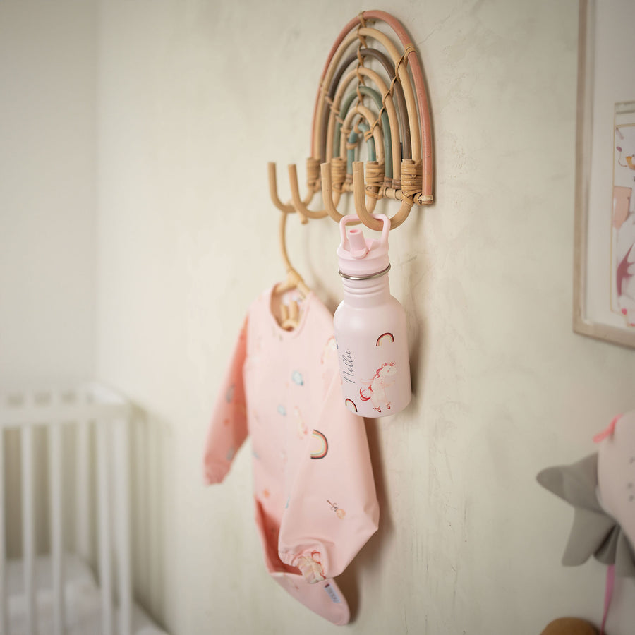 JBØRN First Birthday Gift Set | Personalised Water Bottle & Matching Sleeved Bib - Personalisable Baby Products Sold and Personalised by JustBørn