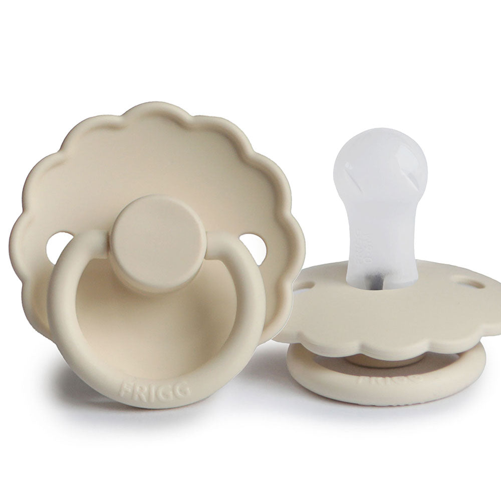 FRIGG Daisy Silicone Pacifier | Personalised Cream - Personalisable Baby Products Sold and Personalised by JustBørn