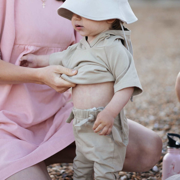 JBØRN Organic Cotton Baby Sun Hat - Personalisable Baby Products Sold and Personalised by JustBørn