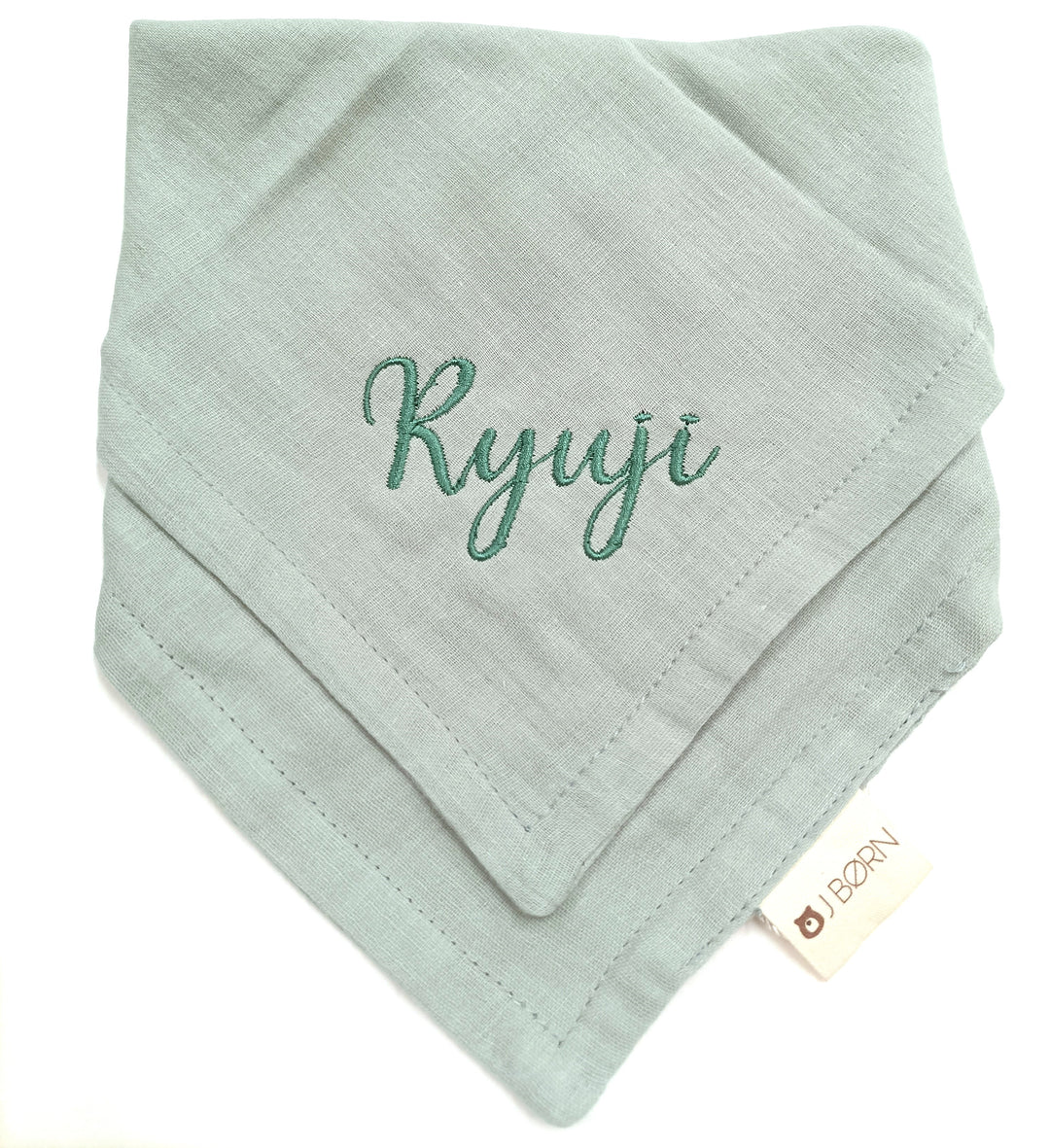 JBØRN Organic Cotton Muslin Double Layered Baby Bib | Personalisable - Personalisable Baby Products Sold and Personalised by JustBørn