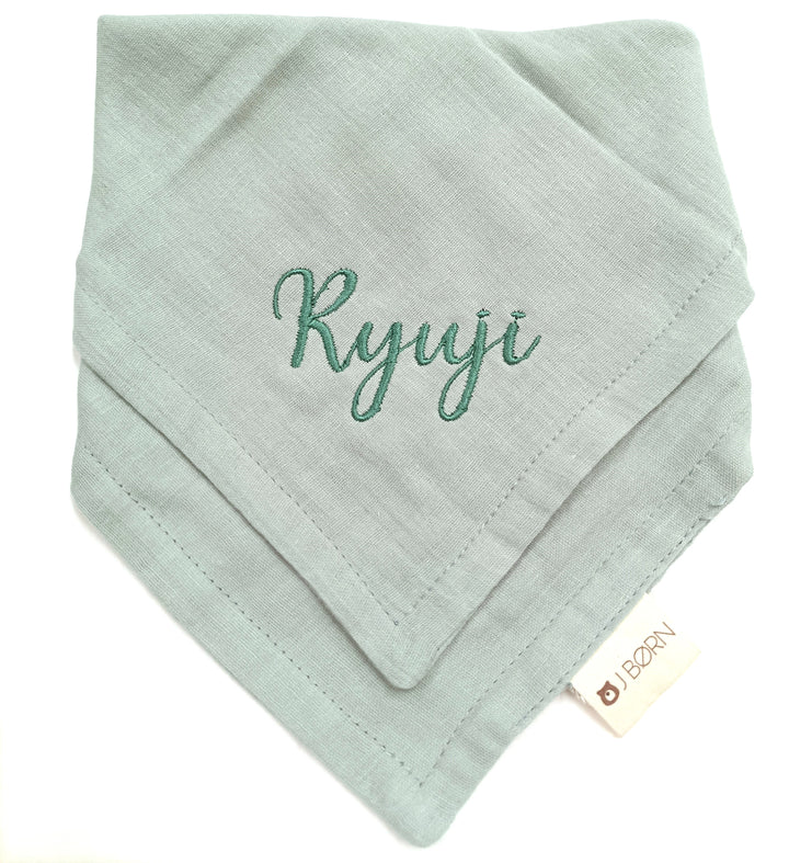 JBØRN Organic Cotton Muslin Double Layered Baby Bib | Personalisable - Personalisable Baby Products Sold and Personalised by JustBørn