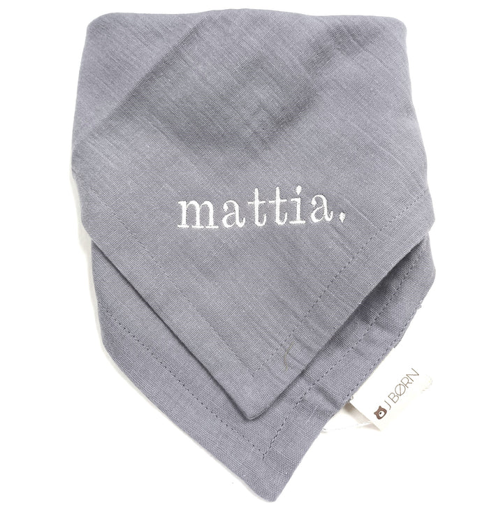 JBØRN Organic Cotton Muslin Double Layered Baby Bib | Personalisable - Personalisable Baby Products Sold and Personalised by JustBørn