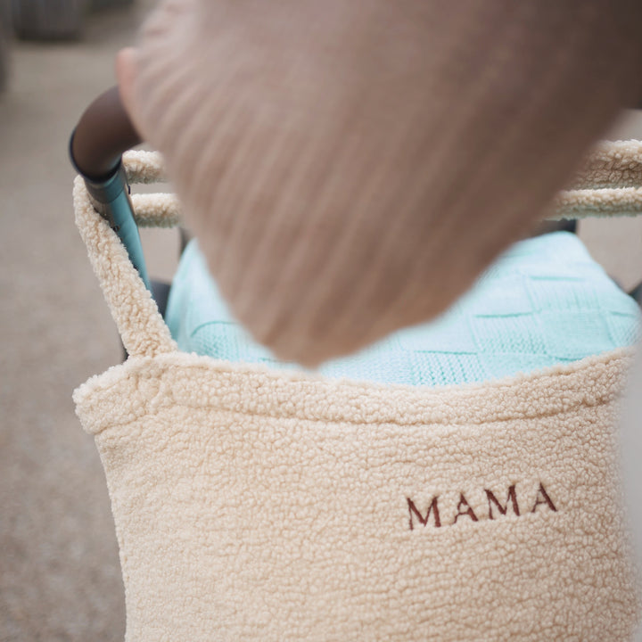 JBØRN Teddy MAMA Bag Teddy Ecru - Personalisable Baby Products Sold and Personalised by JustBørn
