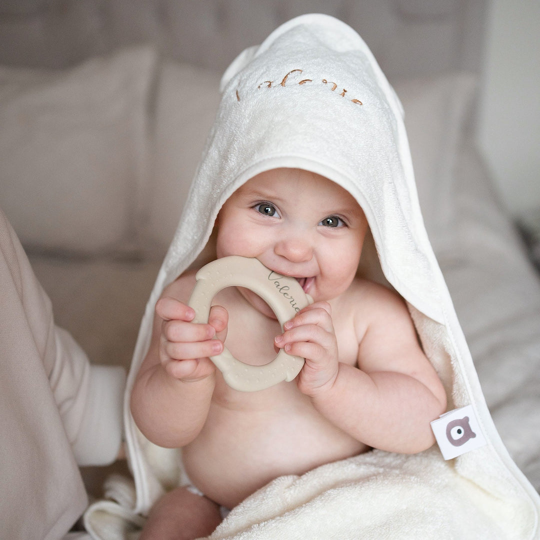 JBØRN Bear Silicone Baby Teether - Personalisable Baby Products Sold and Personalised by JustBørn