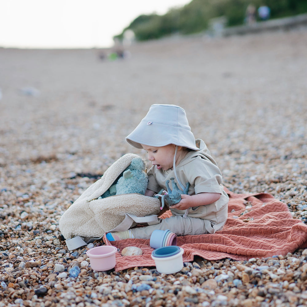 JBØRN Organic Cotton Baby Sun Hat - Personalisable Baby Products Sold and Personalised by JustBørn