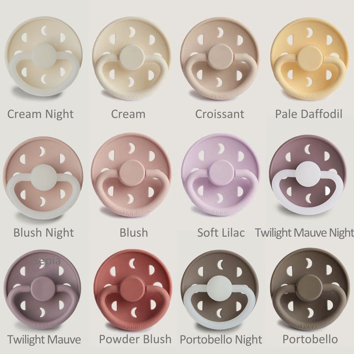 FRIGG Moon Silicone Pacifier - Personalisable Baby Products Sold and Personalised by JustBørn