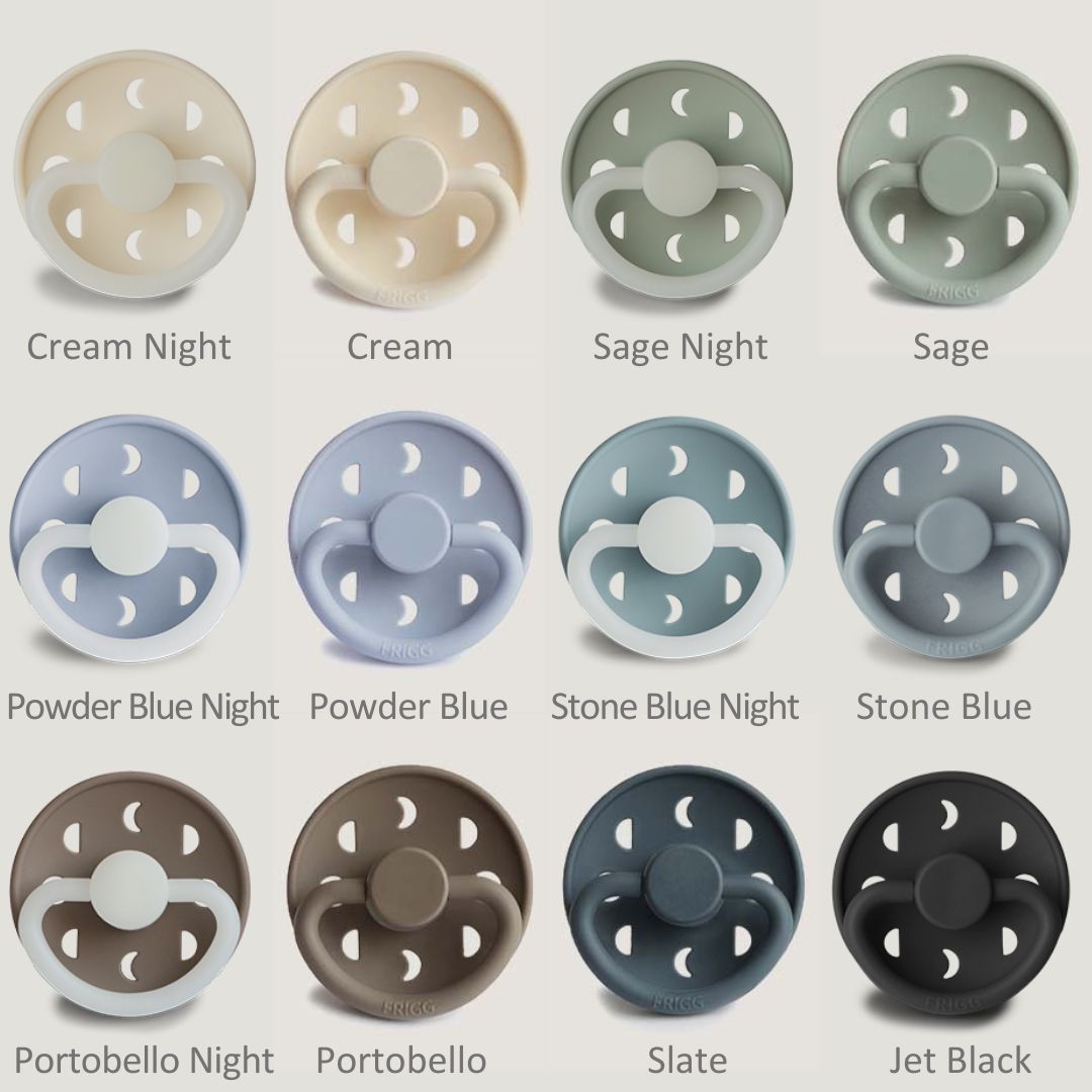 FRIGG Moon Silicone Pacifier - Personalisable Baby Products Sold and Personalised by JustBørn