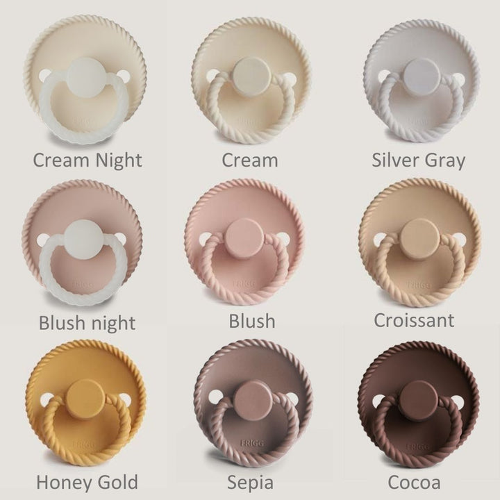 FRIGG Rope Natural Rubber Latex Pacifiers | Personalised - Personalisable Baby Products Sold and Personalised by JustBørn