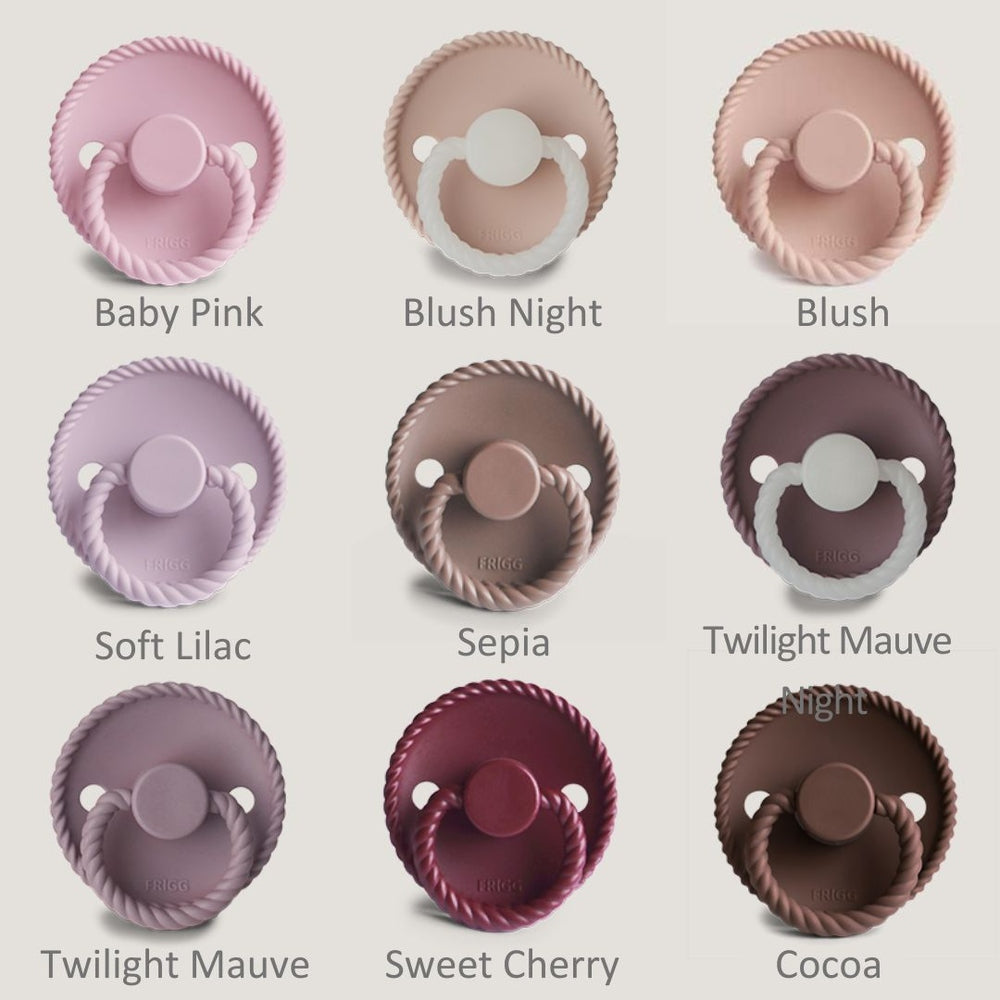 FRIGG Rope Natural Rubber Latex Pacifiers | Personalised - Personalisable Baby Products Sold and Personalised by JustBørn