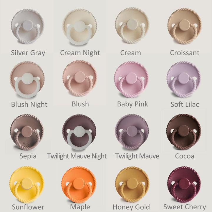 FRIGG Rope Natural Rubber Latex Pacifiers | Personalised - Personalisable Baby Products Sold and Personalised by JustBørn