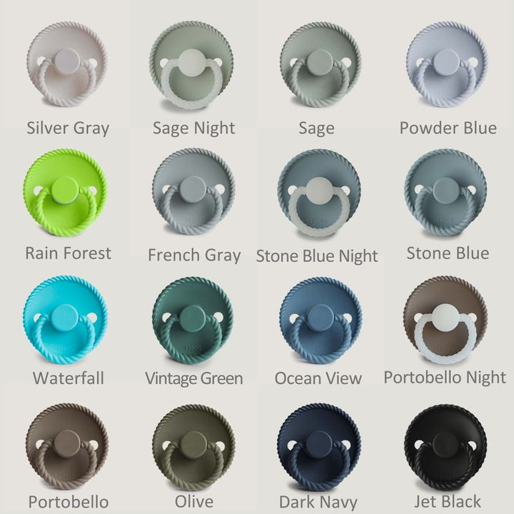 FRIGG Rope Natural Rubber Latex Pacifiers | Personalised - Personalisable Baby Products Sold and Personalised by JustBørn