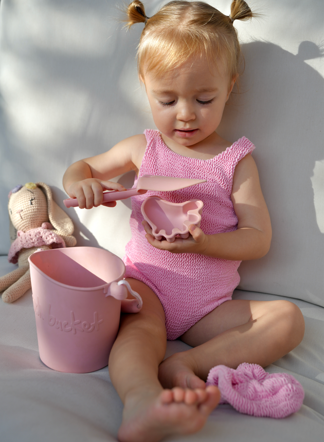 JBØRN Baby Girl Classic Crinkle Swimsuit - Personalisable Baby Products Sold and Personalised by JustBørn