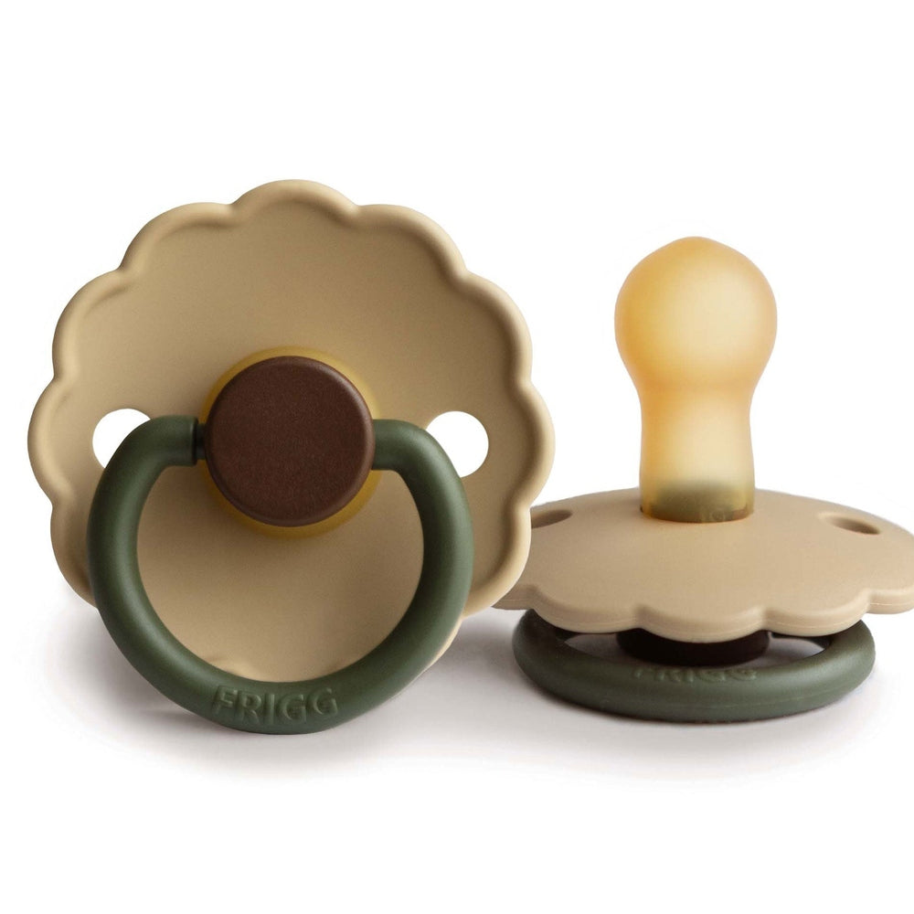 FRIGG Daisy Bloom Natural Rubber Latex Pacifier | Personalised Acorn Size 1 (0-6 months) - Personalisable Baby Products Sold and Personalised by JustBørn