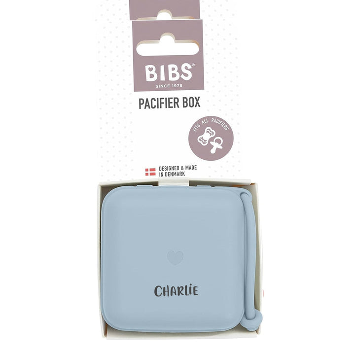 BIBS Pacifier Box Baby Blue - Personalisable Baby Products Sold and Personalised by JustBørn