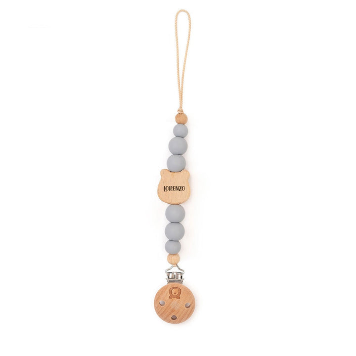 JBØRN Bear Pacifier Clip Cloud Yes - Personalisable Baby Products Sold and Personalised by JustBørn