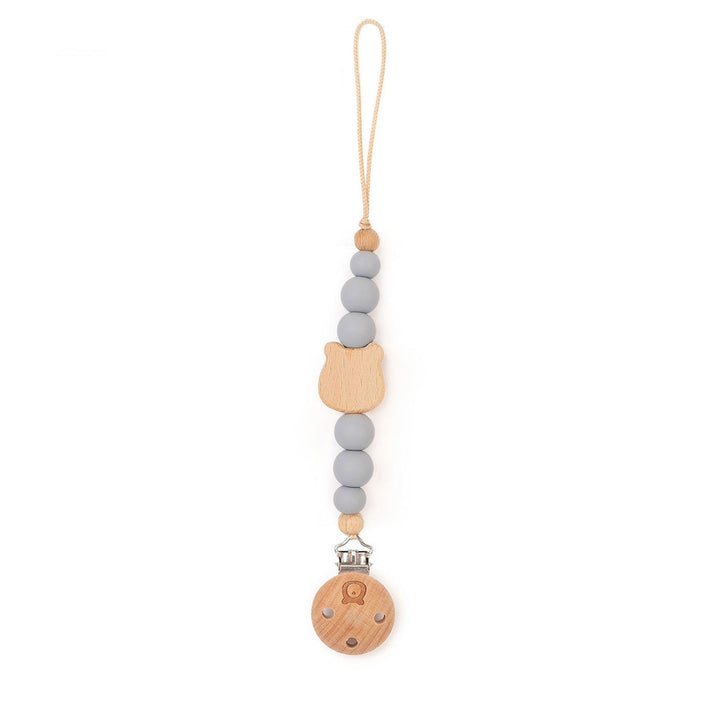 JBØRN Bear Pacifier Clip Cloud No - Personalisable Baby Products Sold and Personalised by JustBørn