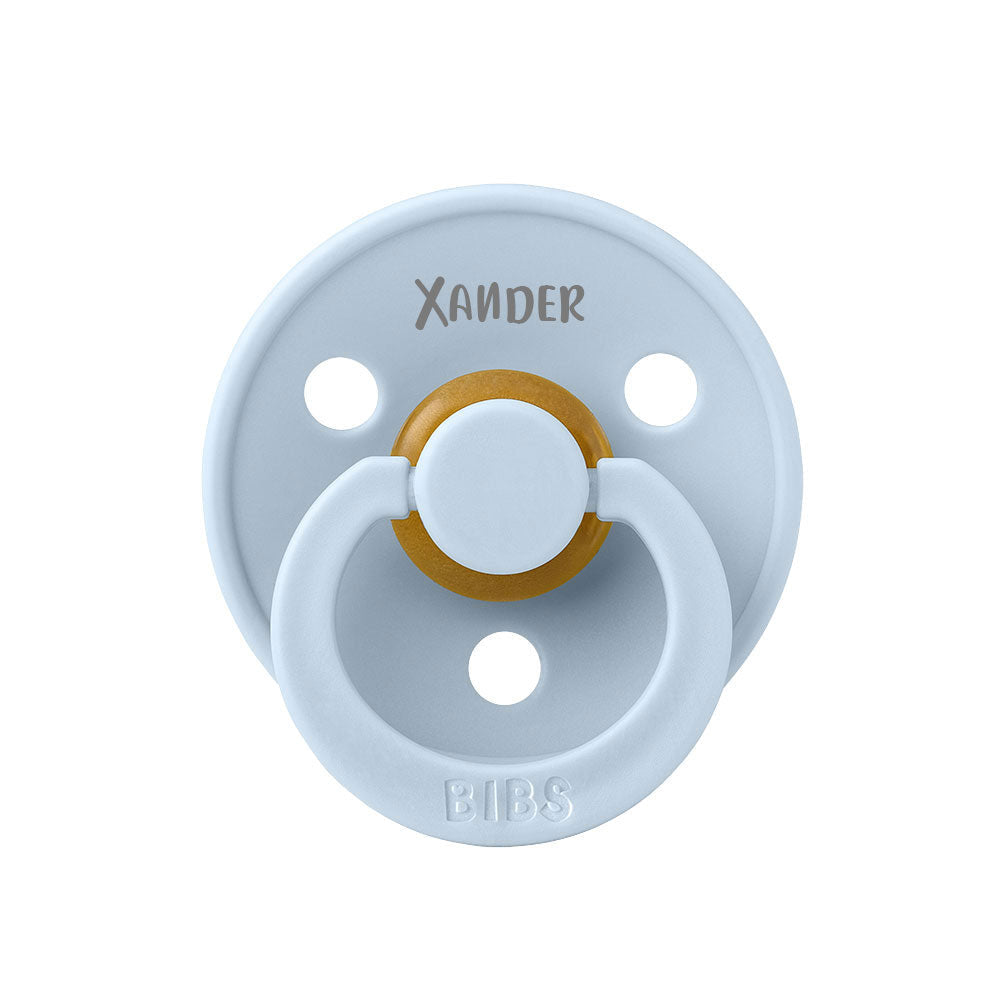 BIBS Colour Natural Rubber Latex Pacifiers | Personalised Baby Blue - Personalisable Baby Products Sold and Personalised by JustBørn
