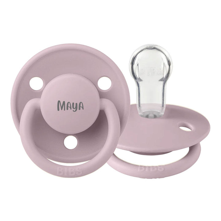 BIBS De Lux Silicone Pacifiers | One Size | Personalised Dusky Lilac - Personalisable Baby Products Sold and Personalised by JustBørn