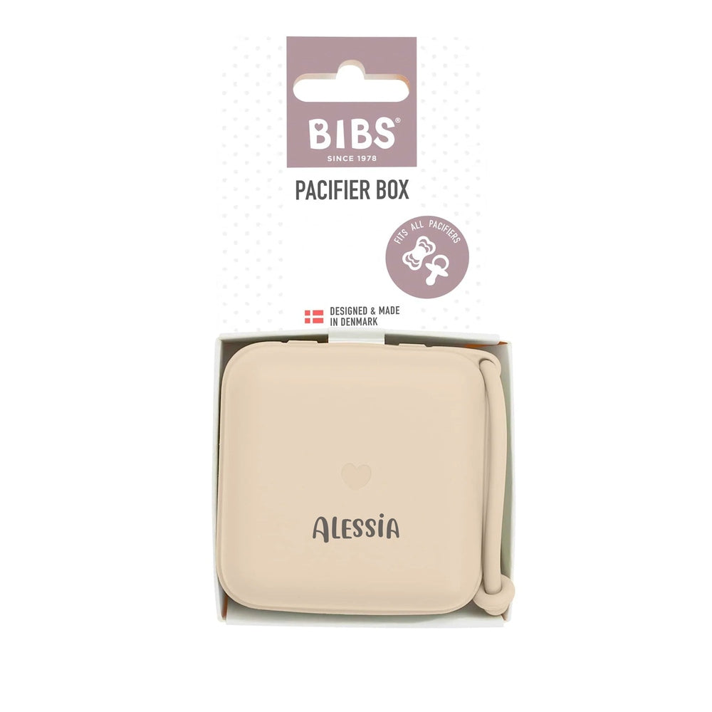 BIBS Pacifier Box Vanilla - Personalisable Baby Products Sold and Personalised by JustBørn