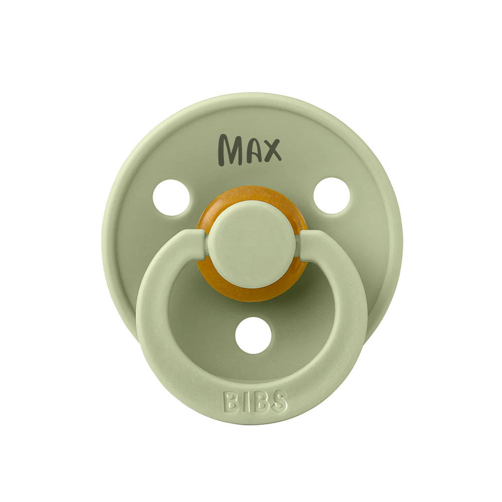 BIBS Colour Natural Rubber Latex Pacifiers | Personalised Sage - Personalisable Baby Products Sold and Personalised by JustBørn