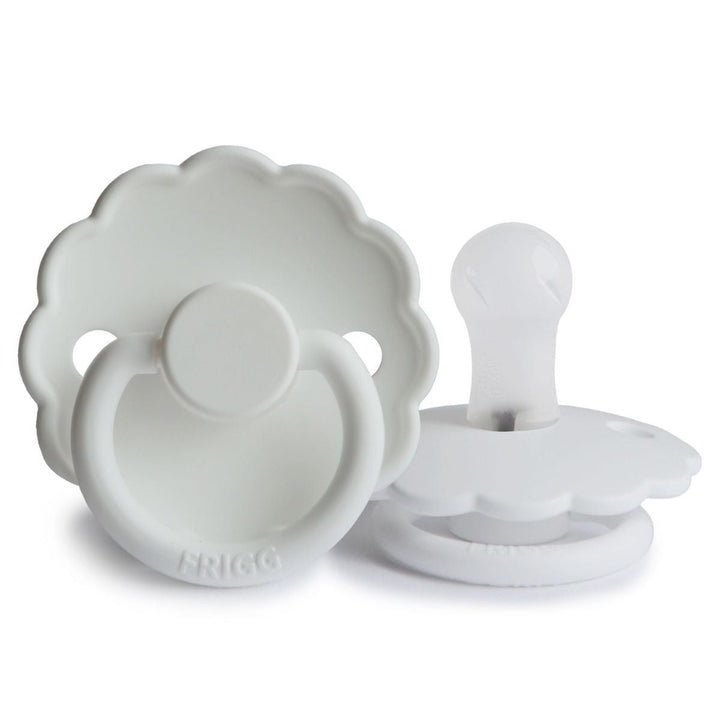 FRIGG Daisy Silicone Pacifier | Personalised Bright White - Personalisable Baby Products Sold and Personalised by JustBørn