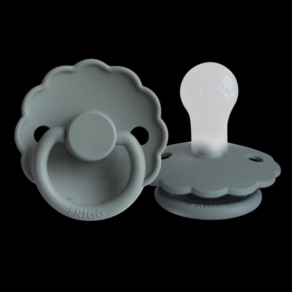 FRIGG Daisy Silicone Pacifier | Personalised French Grey - Personalisable Baby Products Sold and Personalised by JustBørn