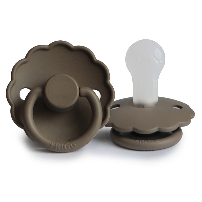 FRIGG Daisy Silicone Pacifier Portobello - Personalisable Baby Products Sold and Personalised by JustBørn