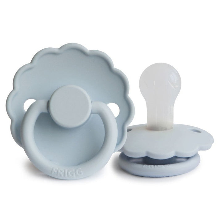 FRIGG Daisy Silicone Pacifier | Personalised Powder Blue - Personalisable Baby Products Sold and Personalised by JustBørn