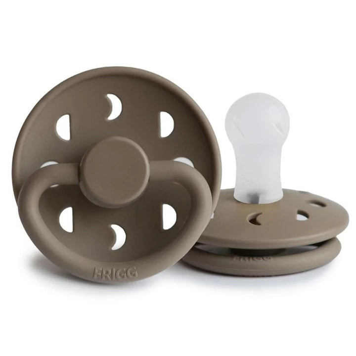 FRIGG Moon Silicone Pacifier Portobello - Personalisable Baby Products Sold and Personalised by JustBørn